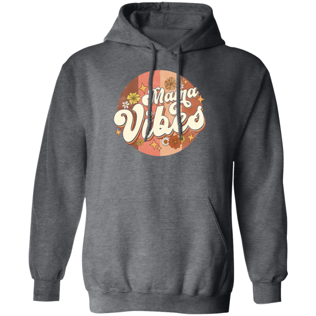 Love Mama Gift, Retro Gift For Mama, Cute Flower Vintage, Mama Vibe, Retro Vibes Pullover Hoodie