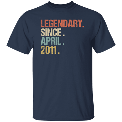 Birthday Gift Legendary Since April 2011 Retro Unisex T-Shirt