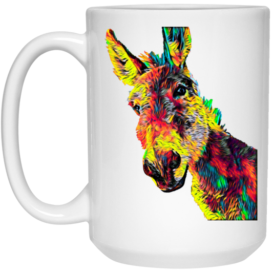 Donkey Colored Design Jackass Mule For Animal Lovers Owners True Friend Colorful White Mug