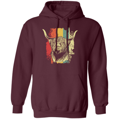 Best Cow Lover, Retro Cow Gift, Cow Vintage Gift Lover, Head Of Cow Pullover Hoodie