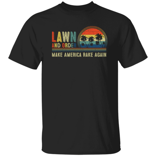 Retrp Lawn and Order Make America Rake Again