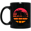 Summer Island Surfer Sea Beach Sun Gift, Palm Trees And Sunset