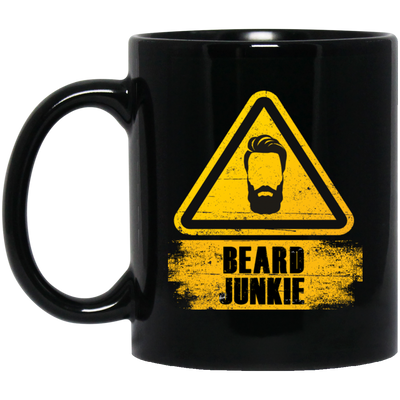 Beard Junkie Bearded Man Beard Grooming Shave Gift Black Mug