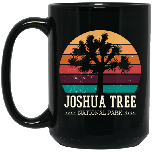 Joshua Park Love, Joshua Tree Retro Style, Love National Park, Best Vintage Black Mug