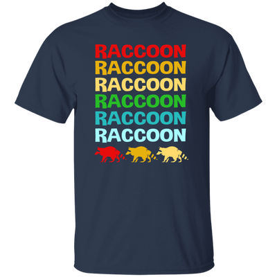 Retro Raccoon Colorful Squad Team Trash Panda Racoon