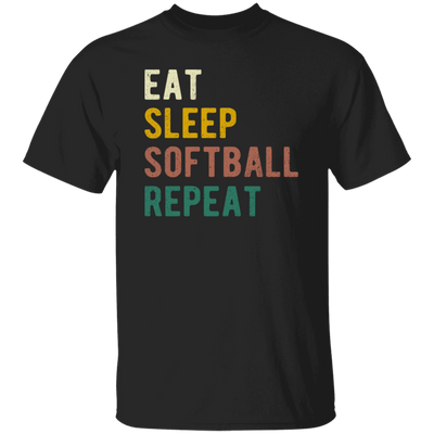 Retro Eat Sleep Softball Repeat Gift