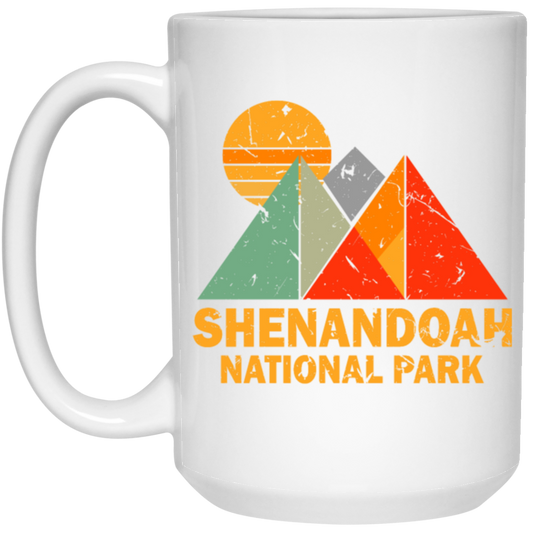 Best National Park, Shenandoah Lover Gift, Best Retro Mountain Love White Mug