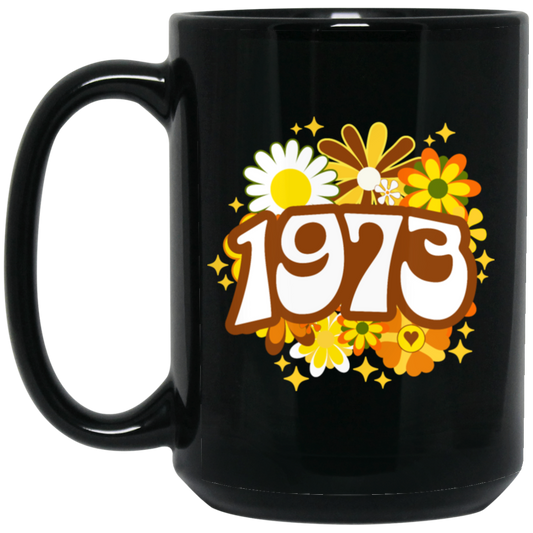 Birthday Gift 1973 Flower Lover Groovy Gift Colorful