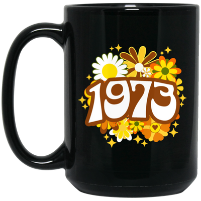 Birthday Gift 1973 Flower Lover Groovy Gift Colorful