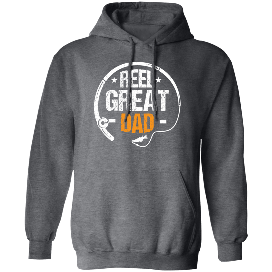 Love Dad Gift, Reel Great Dad, Retro Dad Lover, Retro Reel Dad Gift Pullover Hoodie