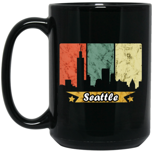 Retro Seattle, Seattle Skyline Washington