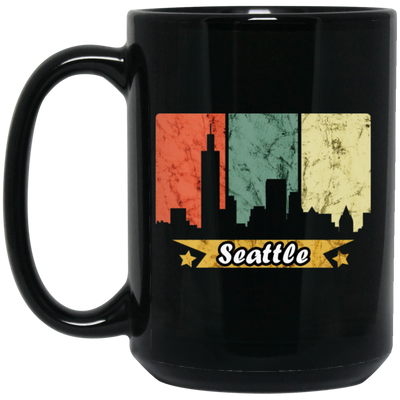 Retro Seattle, Seattle Skyline Washington