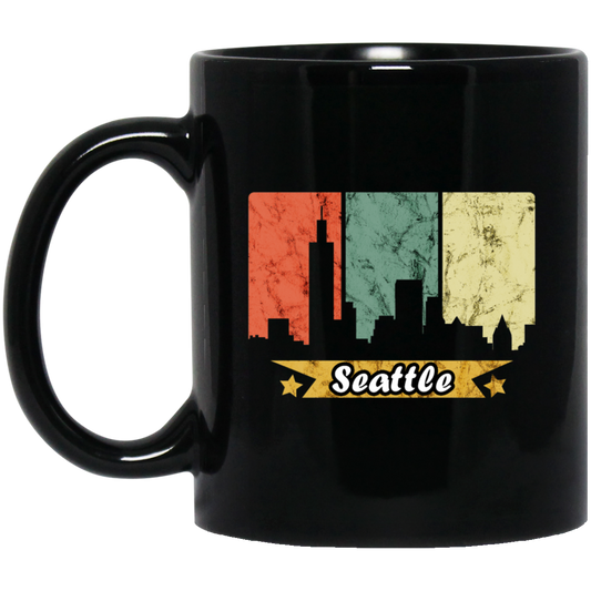 Retro Seattle, Seattle Skyline Washington