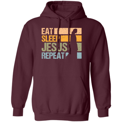 Love Jesus Eat Sleep Jesus Repeat God Faith Christian Retro Gift