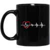 Bowling Lover, Best Bowling, Bowling Heartbeat, Love Play Bowling Together Black Mug