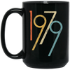 Birthday Gift Vintage 1979 Graphic Men Women Black Mug