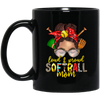 Best Softball, Loud And Proud Softball Mom, Love Softball, Love Sport Gift, Mom Gift Black Mug