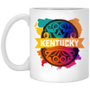 Love Kentucky, Best Of Colorful Gift, Mixed Pattern, Kentuky Lover White Mug