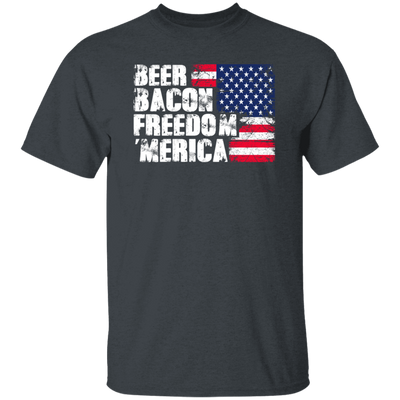 Beer Bacon Freedom Merica - American Flag