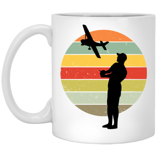 Builder Airplane Retro Gift Model Flight Model Gift Boyfriend White Mug