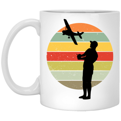 Builder Airplane Retro Gift Model Flight Model Gift Boyfriend White Mug