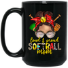 Best Softball, Loud And Proud Softball Mom, Love Softball, Love Sport Gift, Mom Gift Black Mug