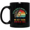 Funny Rock Climbing, Retro Rock Climber Gift Black Mug