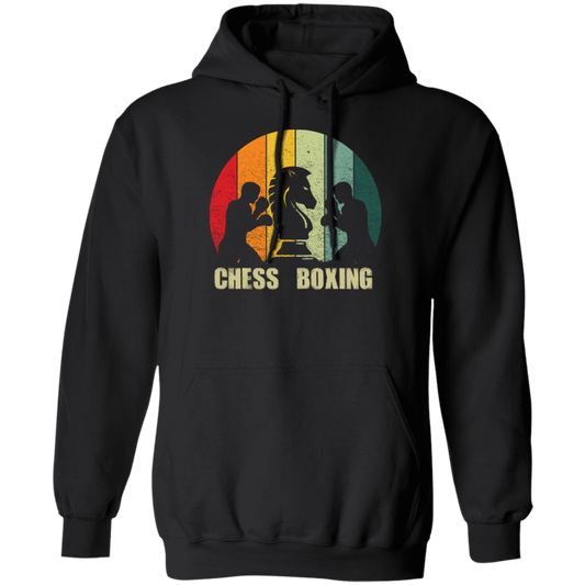 Love Chess, Love Boxing, Chess Boxing Vintage Gift, Love To Do Boxing Gift Pullover Hoodie