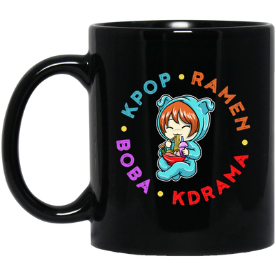 Korean Love Gift, Kpop Ramen Kdrama Boba, Cute Korean Chibi