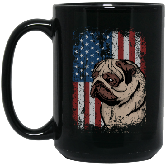 Cute Pug Patriotic America Flag Gift