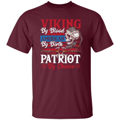 Viking Gift Skull Lover Viking By Blood American By Birthday Patriot By Choice