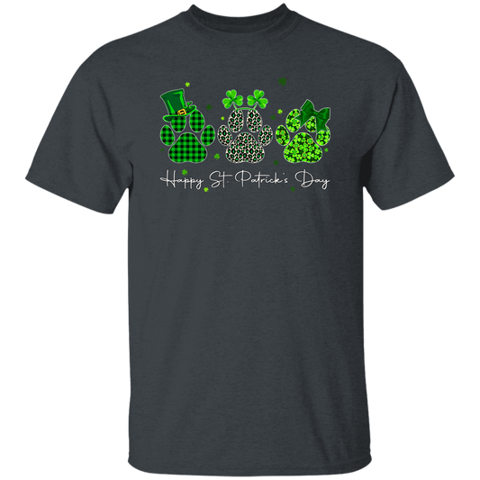 Love Shamrock Paw St Patrick Cute Cat Paw Irish Patrick Day