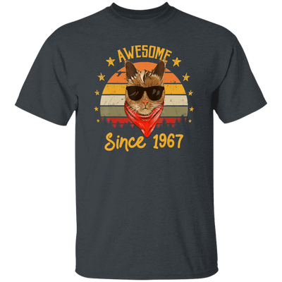 Retro Awesome Cat Since 1967, Vintage Cat 53rd Birthday Gift