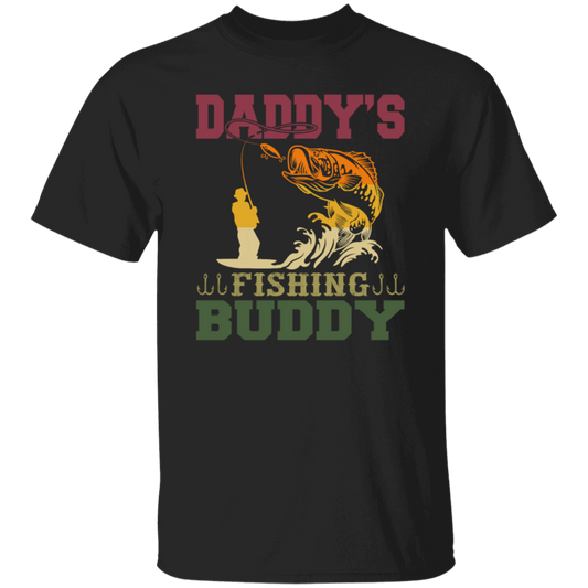 Dad Gift, Daddy Love Fishing, Daddy's Fishing Buddy, Love To Fish Unisex T-Shirt