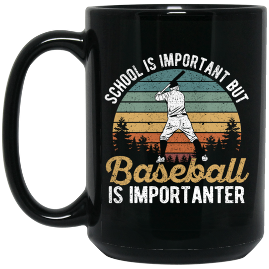 My Baseball, Retro Baseball, Bsaeball Design, Love Baseball, Best Sport Black Mug