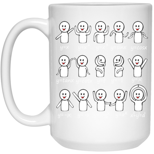 Funny Algebra Dance, Diagram Math Equation Mathemat White Mug