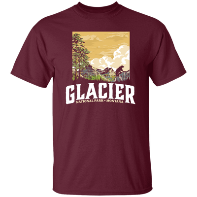 Glacier National Park, WPA Style Vintage Montana