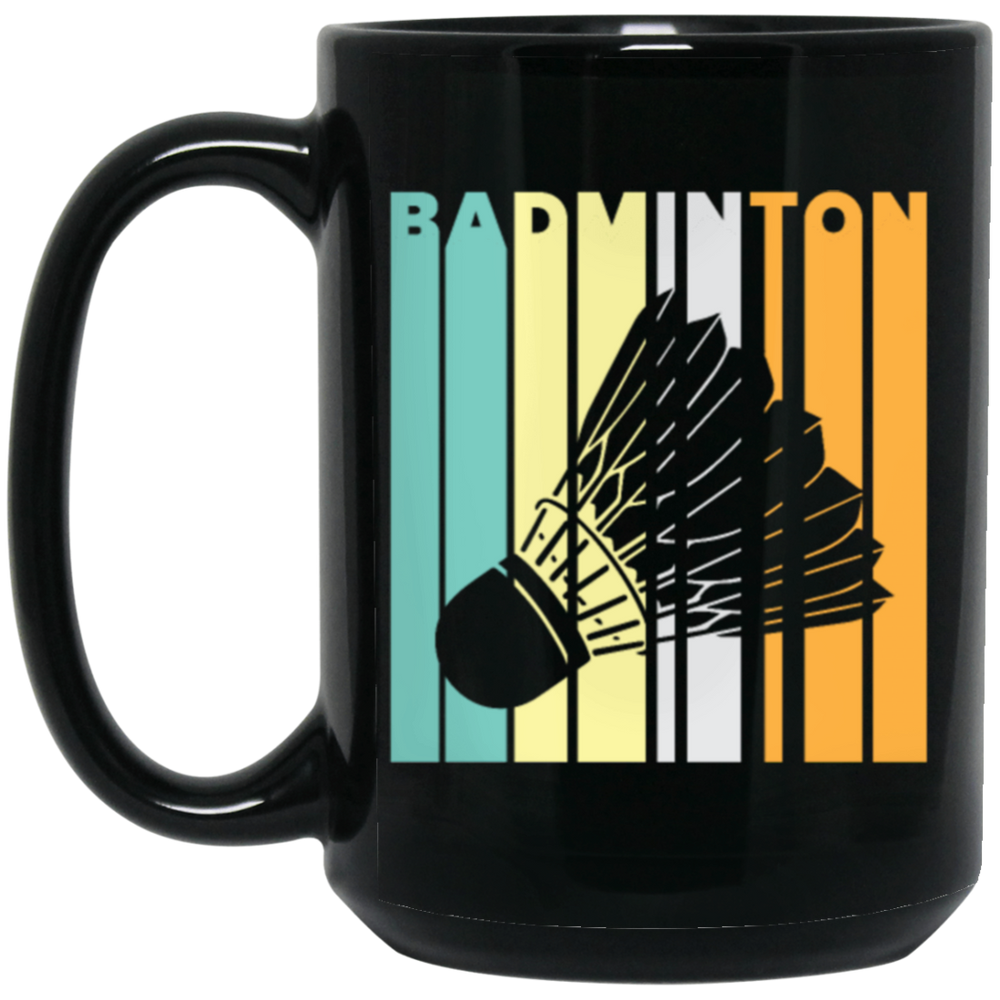 Badminton Shuttlecock Vintage Perfect Gift For Dad Badminton Lover Black Mug