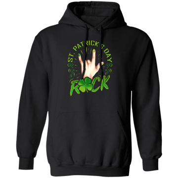 Rock Lover, St Patricks Day, Sign Of The Horns Hand Logo Gift Pullover Hoodie
