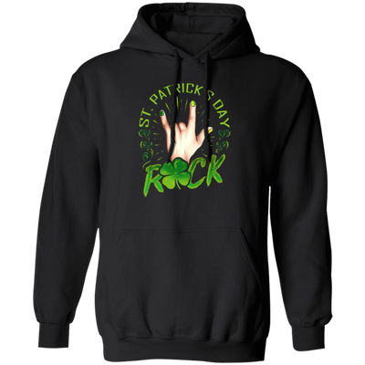 Rock Lover, St Patricks Day, Sign Of The Horns Hand Logo Gift Pullover Hoodie