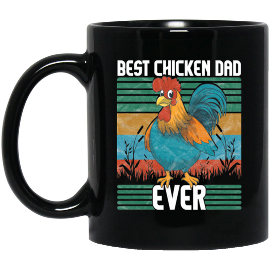 Saying Best Chicken Dad Ever, Distressed Poultry Farmer Gift