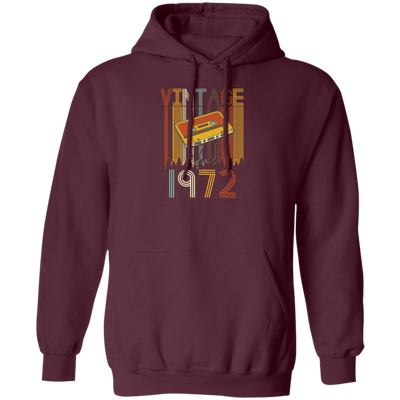 Cassettes Vintage 1972 Gift Birthday 70s Music Lover Gift For Man Pullover Hoodie