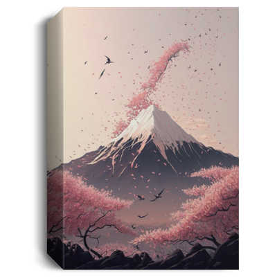 Cherry Blossoms Fly All Over Mount Fuji, Japan, Mount Fuji, Cherry Blossoms