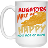 Alligators Reptile Happiness Alligators Make Me Happy White Mug