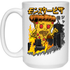 Love Pizza, Monster Pizza, Monster In City, Pizza Destroy City, Japanese Style White Mug