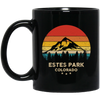 Estes Park Lover, Colorado Gift, Retro Park Gift, Mountain Lover Gift Black Mug