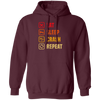 Retro Eat Sleep Crash Repeat - Mountain Biking Pullover Hoodie