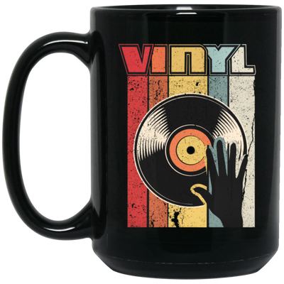 Retro Vinyl Record Player Analog Player Turntable Black Mug