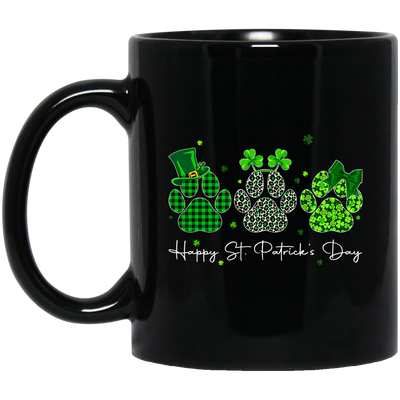 Love Shamrock Paw St Patrick Cute Cat Paw Irish Patrick Day