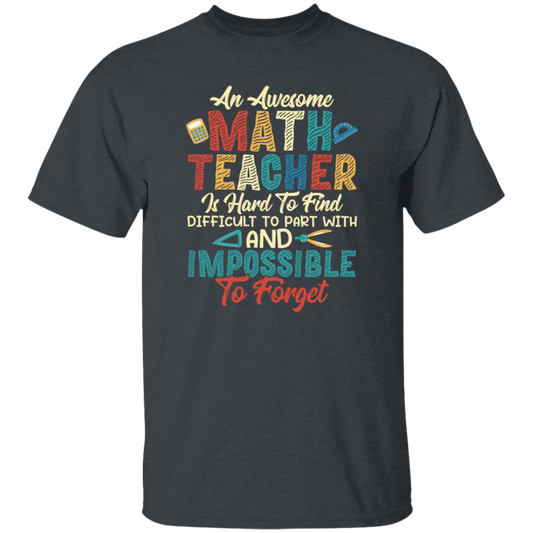 Retro Teacher Gift, An Awesome Math Teacher Is Hard To Find